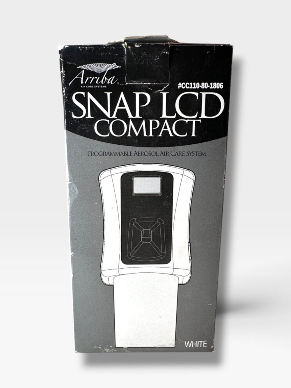 Arriba Snap LCD Compact Programmable Aerosol Air Care Dispenser White Model #CC1